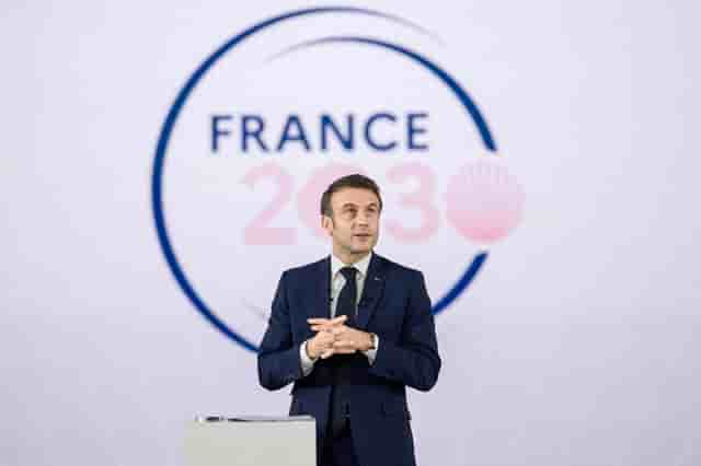 Emmanuel Macron lors d'une visite à Toulouse en novembre dernier pour les deux ans de France 2030.