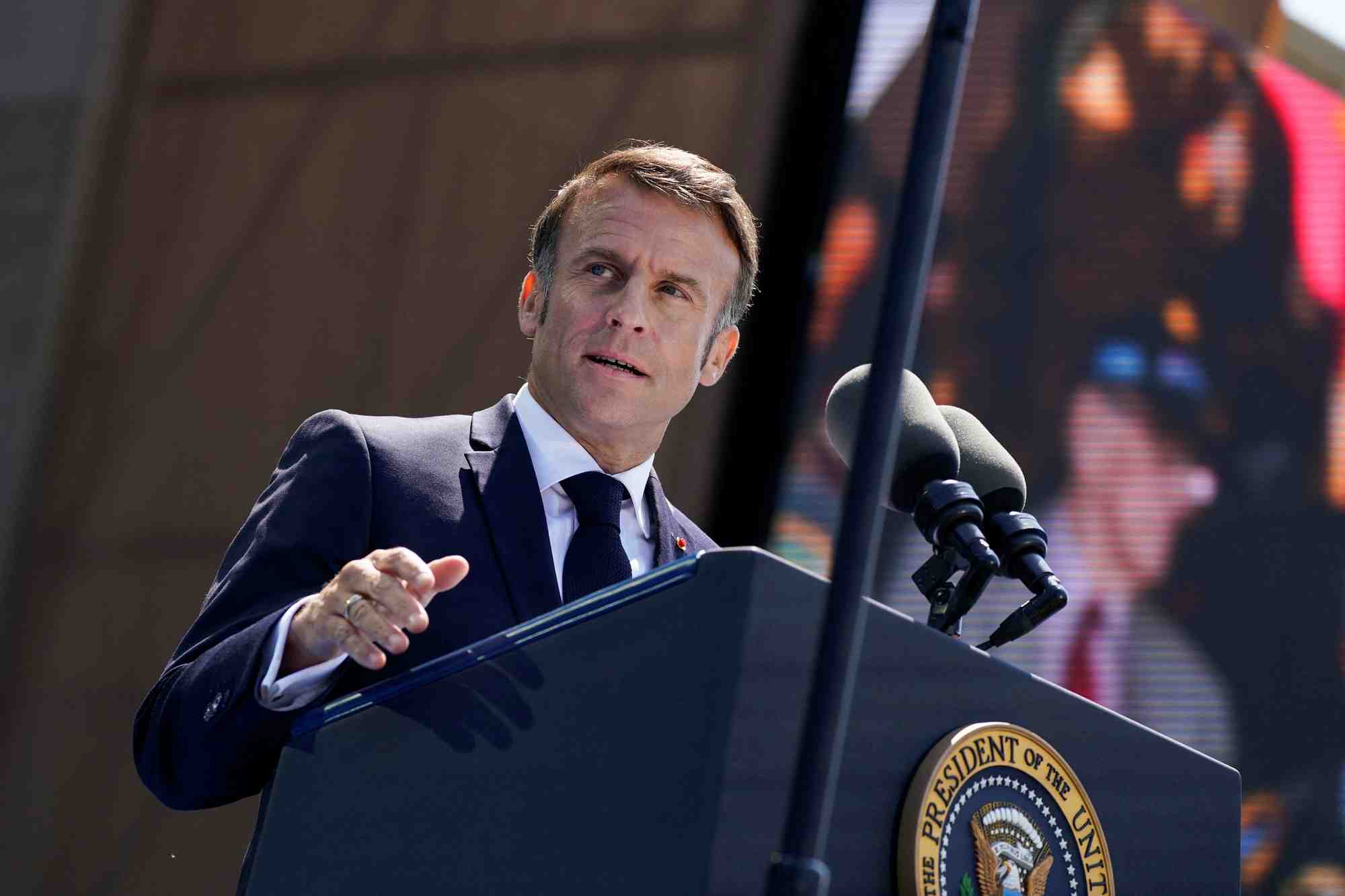 Le president francais emmanuel macron