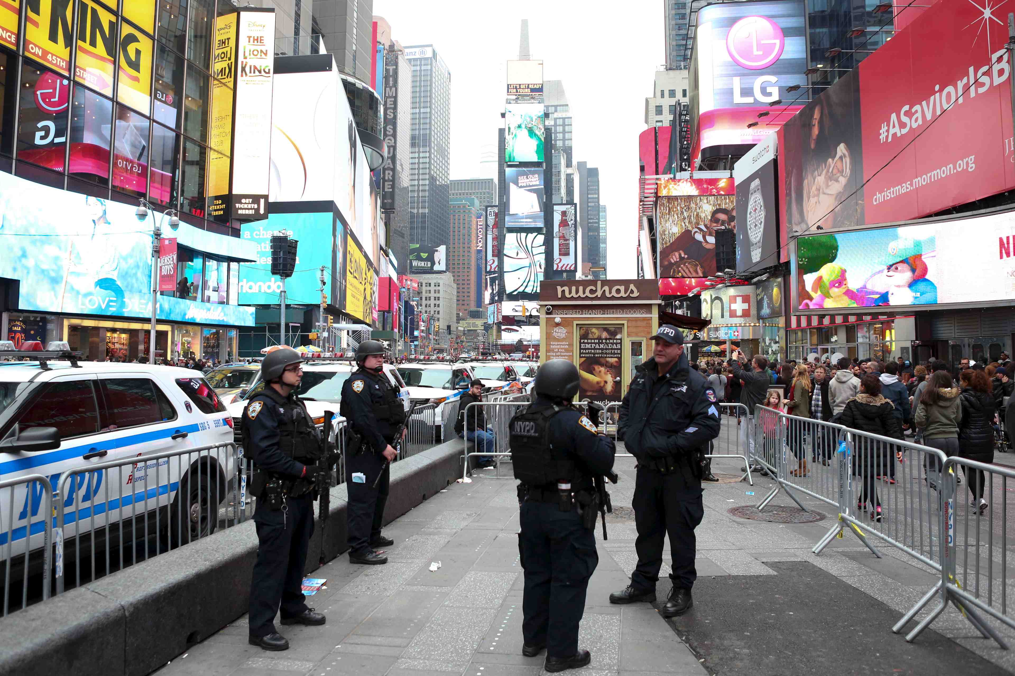 Dispositif de securite renforce a times square