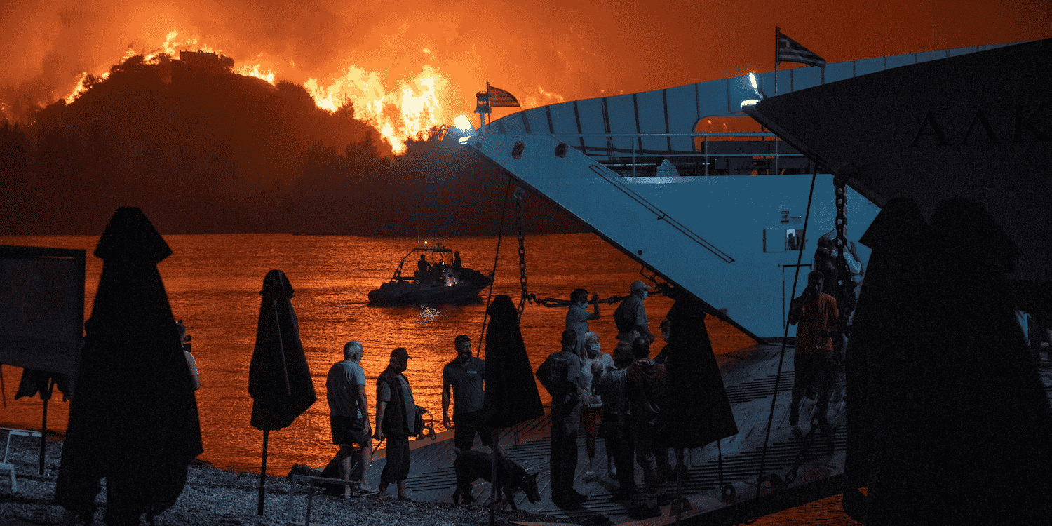 feu en Grèce