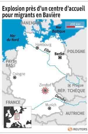 Explosion pres d'un centre d'accueil pour migrants en baviere