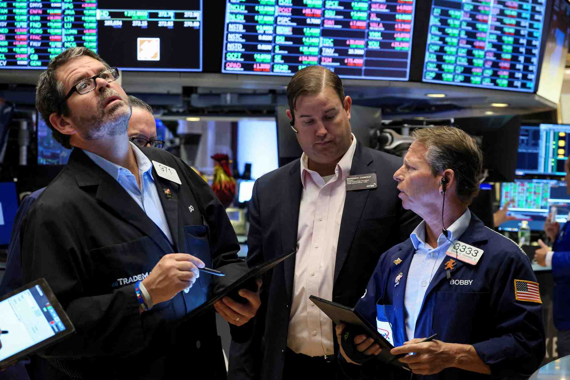 Des traders a la bourse de new york