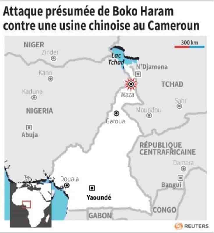 Attaque présumée de Boko Haram contre une usine chinoise au Cameroun