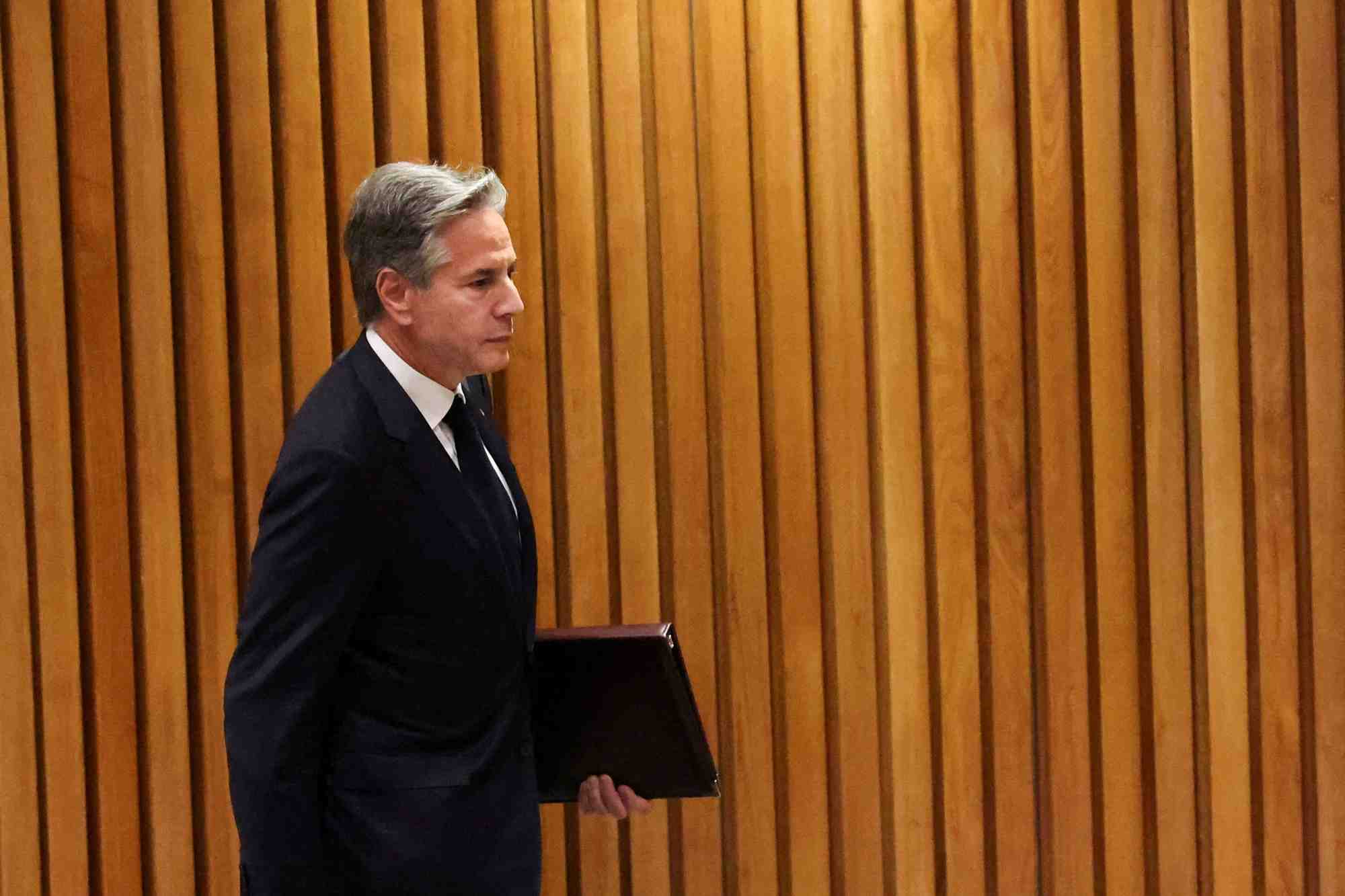 Le secretaire d'etat americain antony blinken au sommet des nations unies