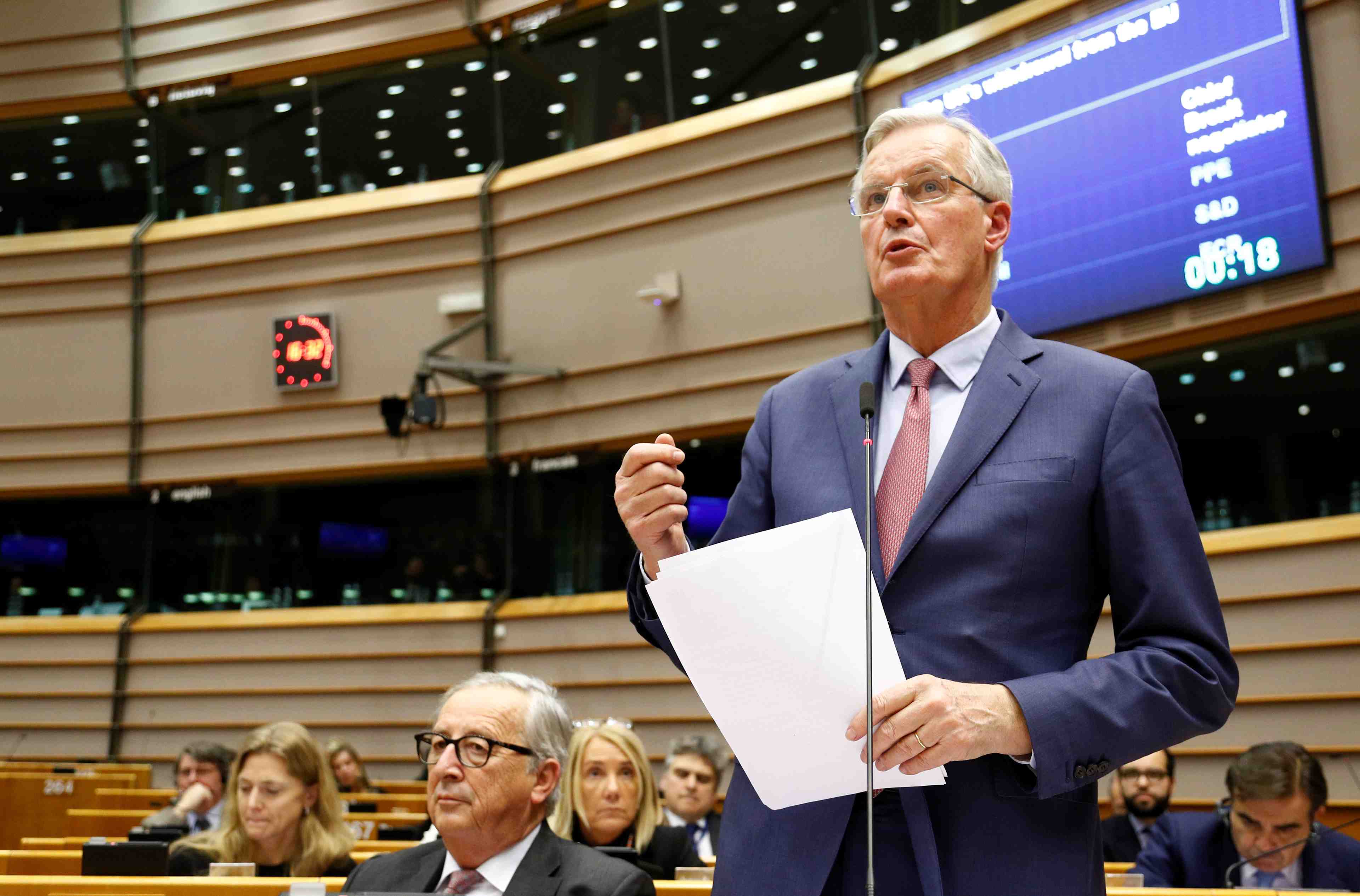 Brexit: l'accord de retrait pas negociable, la declaration politique oui, dit barnier