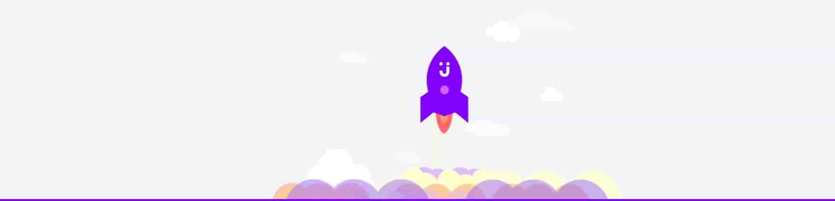 Fusée pour le lancement du site d'e-commerce Jet.com