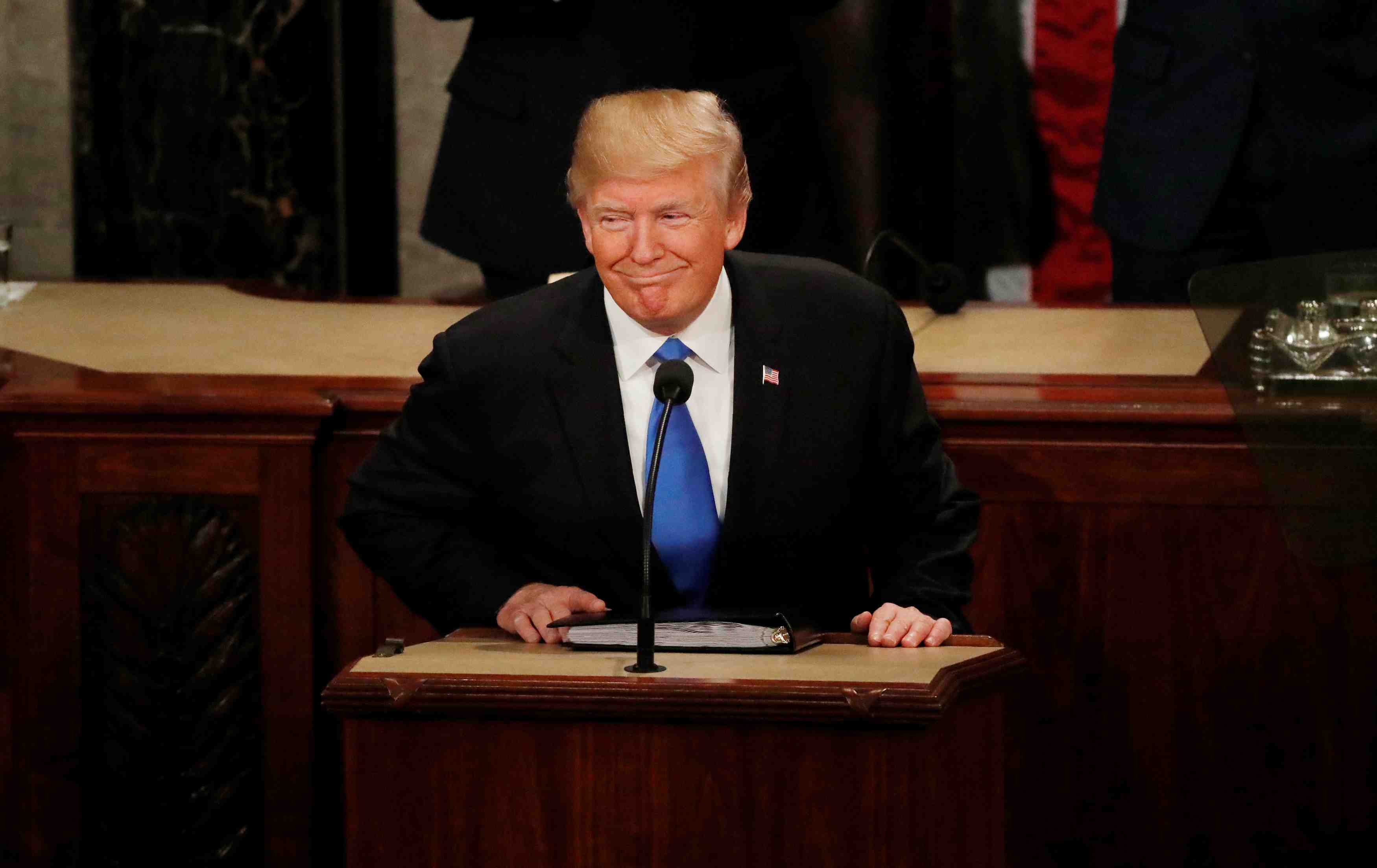 Trump lance un appel a l'unite dans son discours sur l'etat de l'union