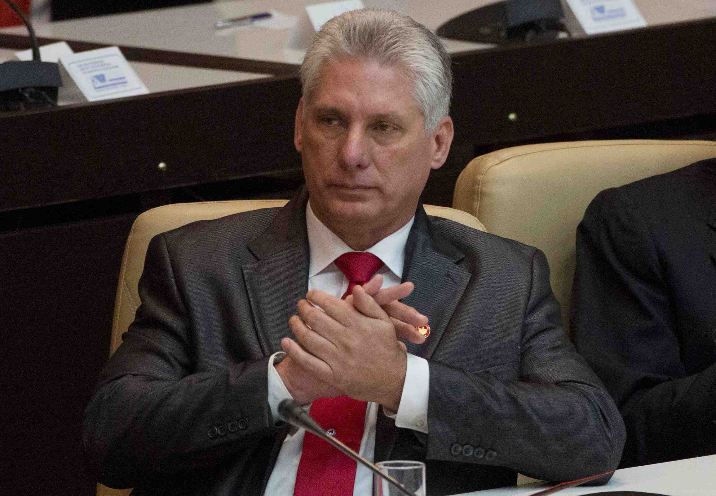 Premier deplacement du president cubain diaz-canel aux etats-unis