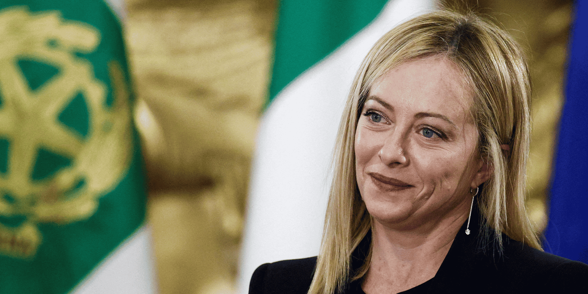 La premiere ministre italienne giorgia meloni lors de la ceremonie de prestation de serment au palais presidentiel a rome