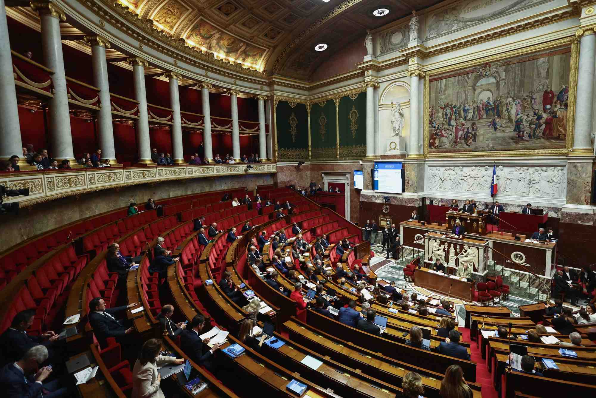 L'assemblee nationale francaise a paris, france