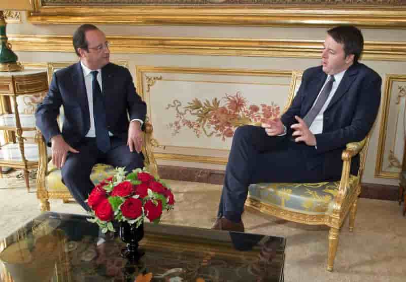 Hollande et Renzi affichent des points communs sur l'économie