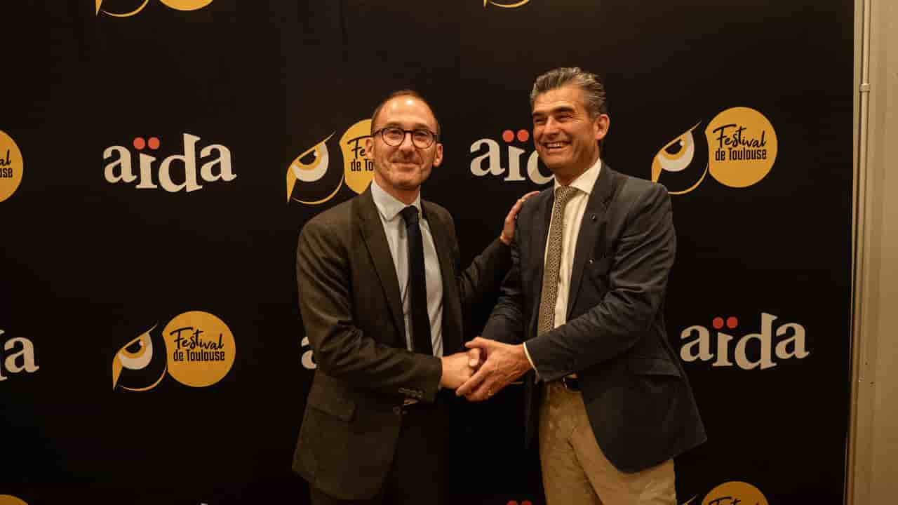Pierre d’Agrain, président d’Aïda et Bertrand Merveille, directeur général de BDL Capital Management, mécène majeur du Festival de Toulouse.