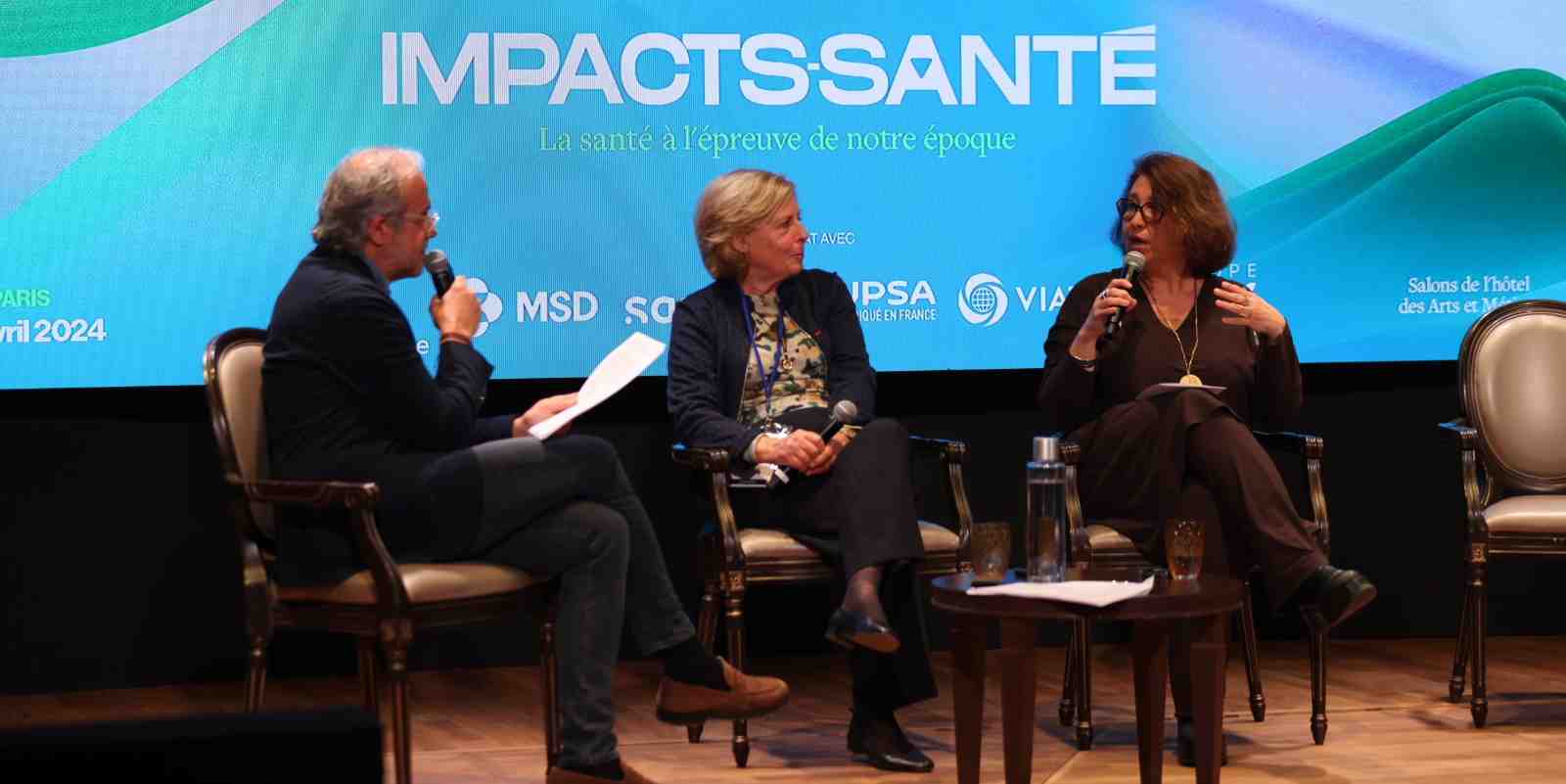 Le débat « La France dans le marché mondial de la santé : un géant qui s’ignore ? » lors de l'événement Impacts Santé du 25 avril, organisé par La Tribune.
