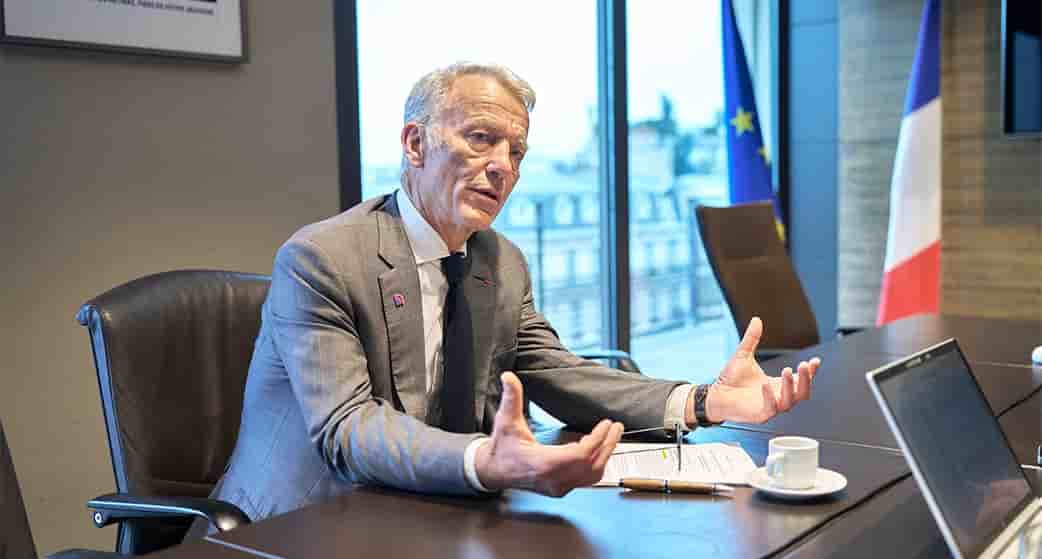 Patrick Martin, jeudi 6 février 2025 au siège du Medef.