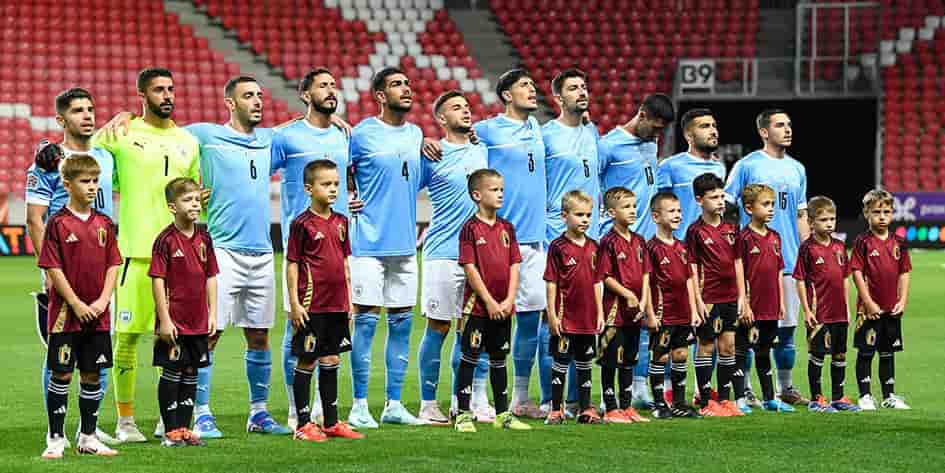 Pour des raisons de sécurité, l’équipe d’Israël a été accueillie par la Belgique
à Debrecen (Hongrie), le 6 septembre en Ligue des nations