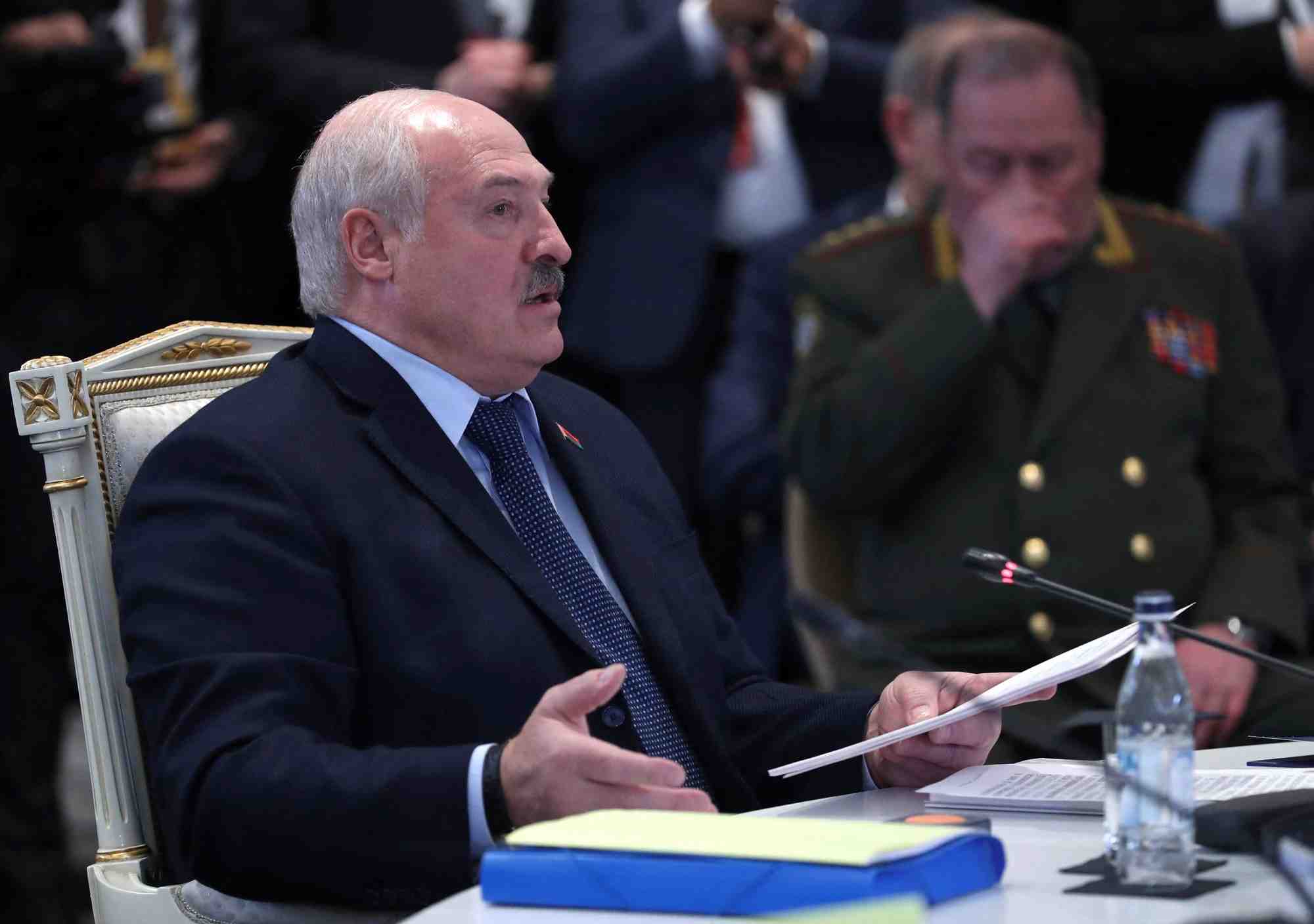 Photo d'archives : le president bielorusse loukachenko lors du sommet de l'otsc a erevan