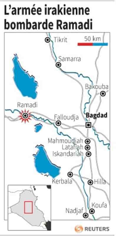 L'armée irakienne bombarde Ramadi pour en déloger Al Qaïda