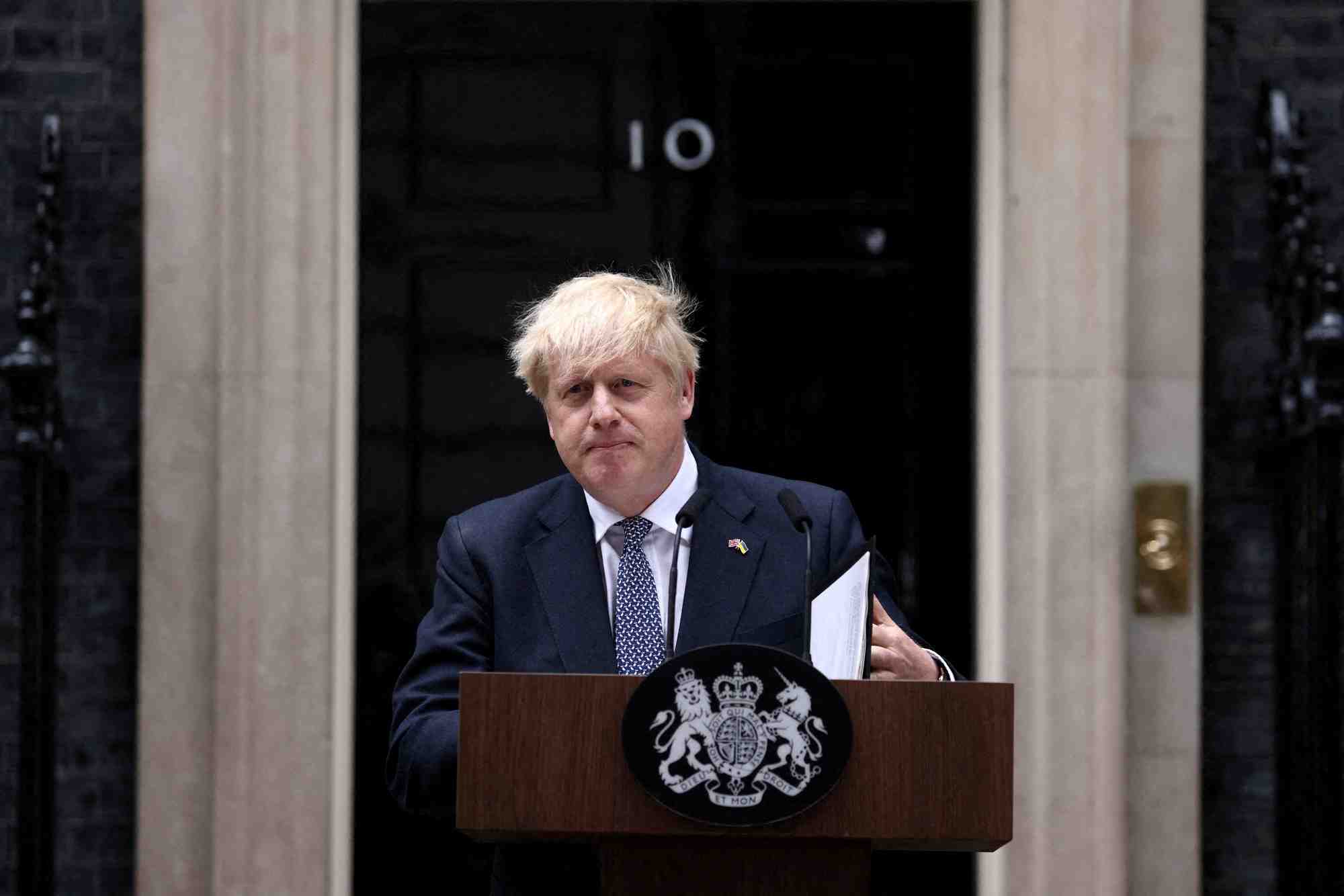 L'ancien premier ministre britannique boris johnson
