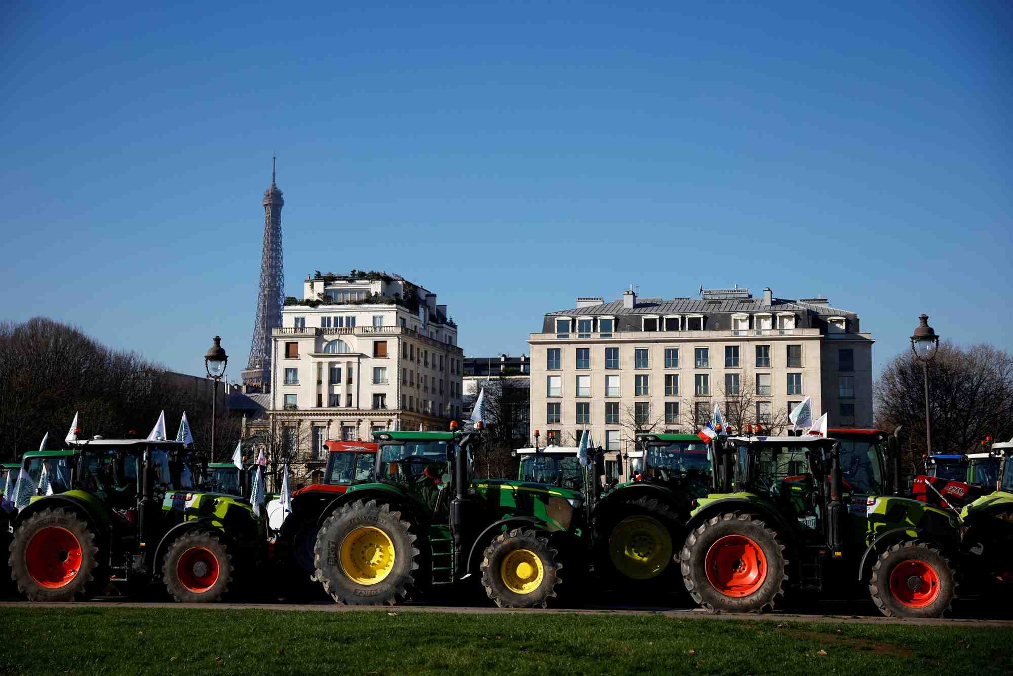 Les agriculteurs francais a paris, en france