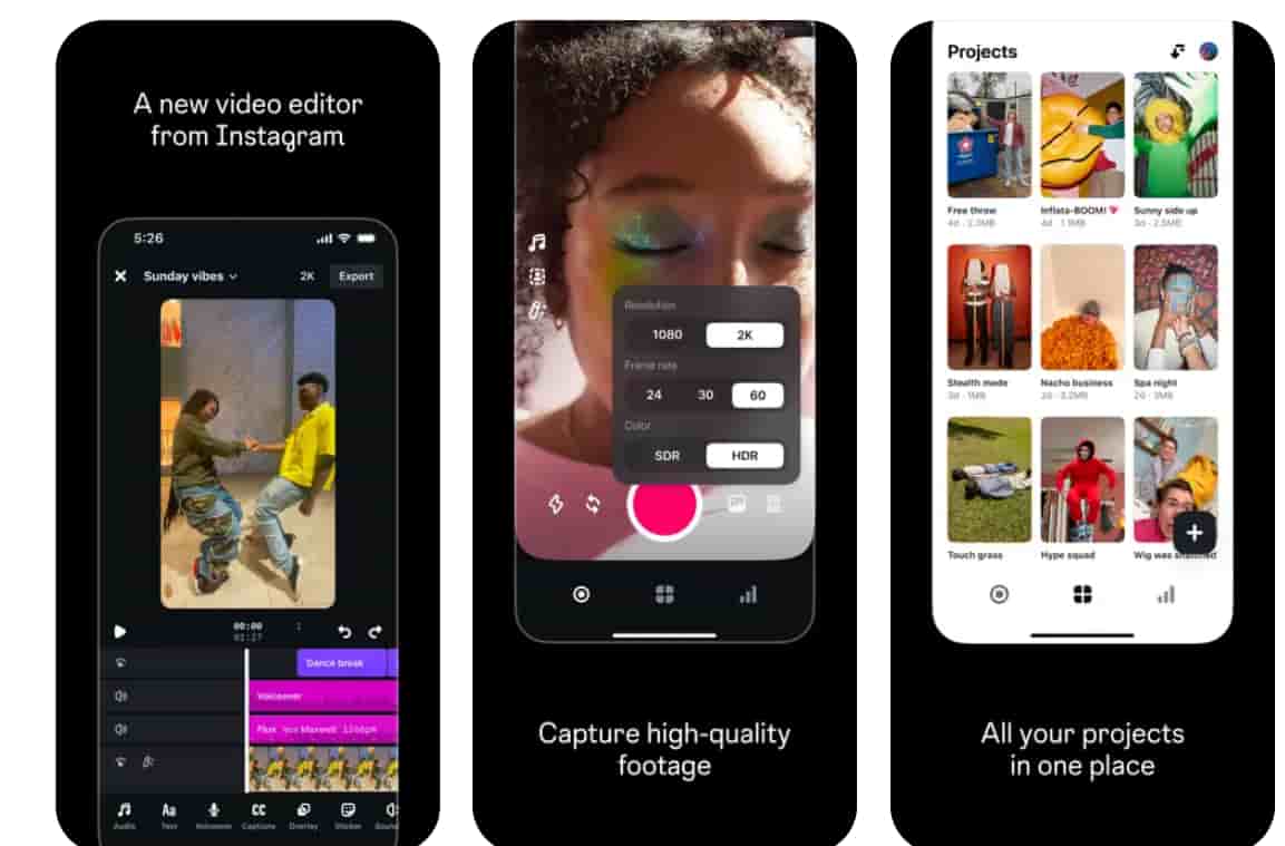Meta lance Edits, son double de l'appli d'éditing vidéo CapCut