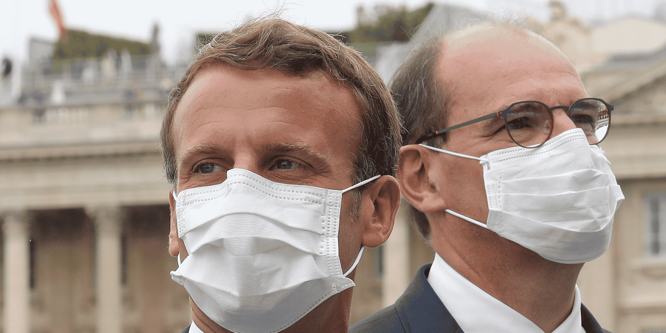 Le Premier ministre Jean Castex en présence du président Emmanuel Macron, lors de la traditionnelle cérémonie du 14 juillet