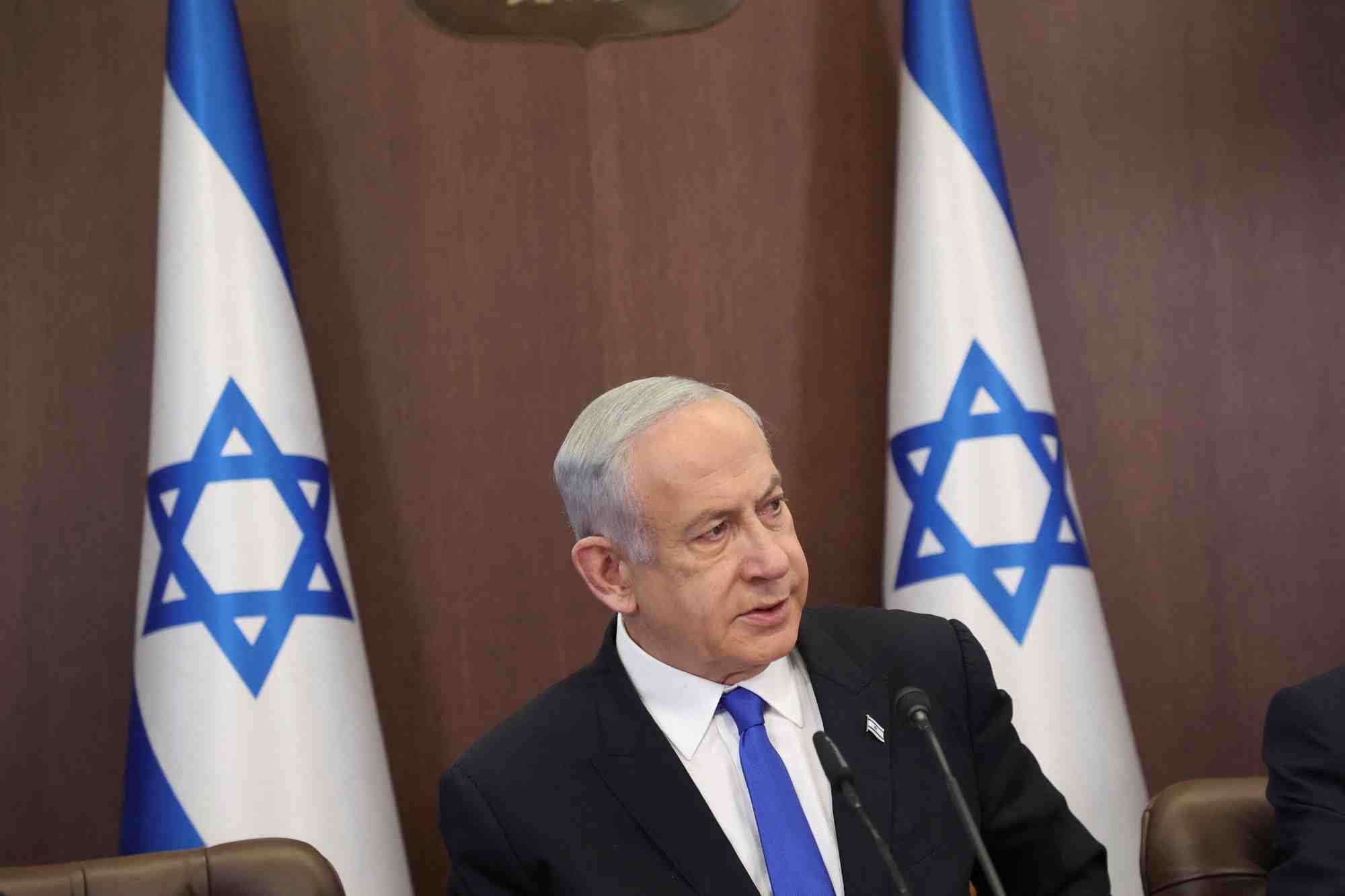 Reunion hebdomadaire du cabinet au bureau du premier ministre a jerusalem
