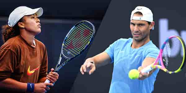 Naomi Osaka et Rafael Nadal.