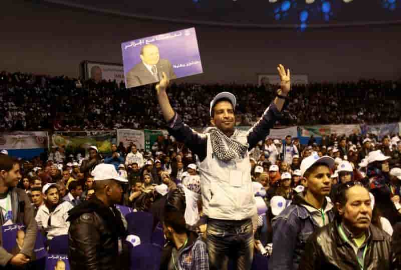 Rassemblement des partisans d'Abdelaziz Bouteflika en Algérie