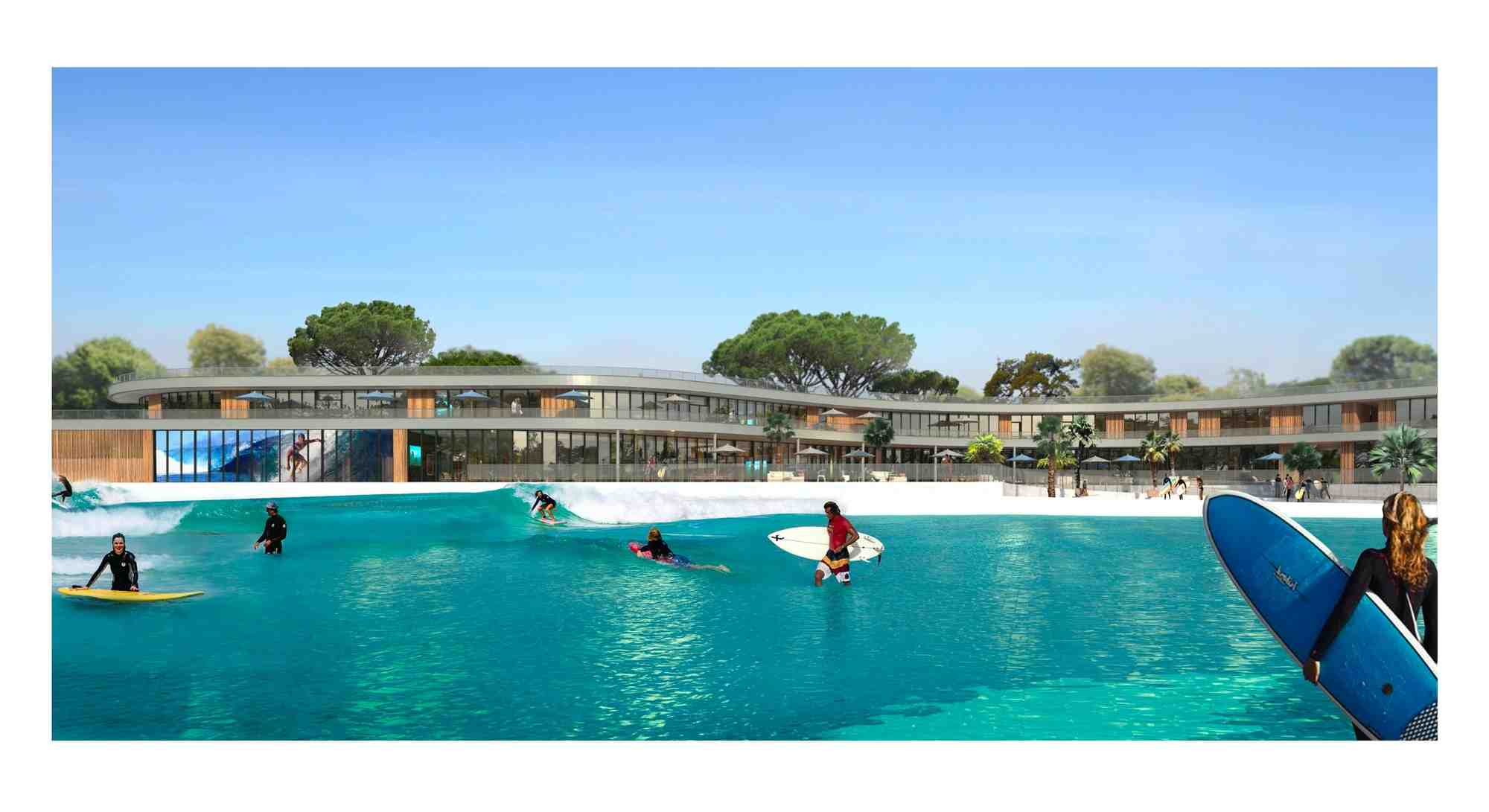 Esquisse du projet de Surf Park de Canéjan, au sud de Bordeaux.