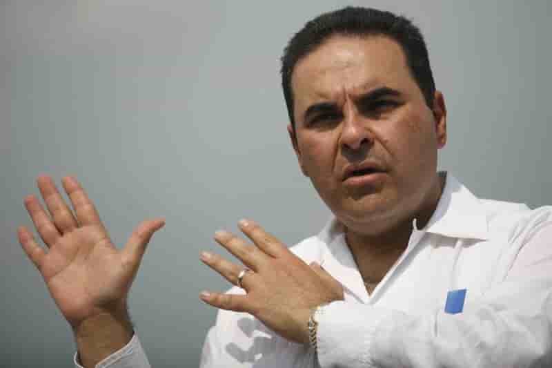 Outgoing el salvadoran president saca speaks during the inauguration of the japan-central america friendship bridge in el amatillo, honduras near the border with el salvador