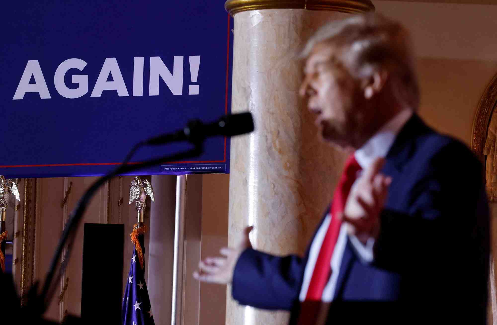 L'ancien president americain donald trump annonce qu'il sera candidat a la presidence en 2024