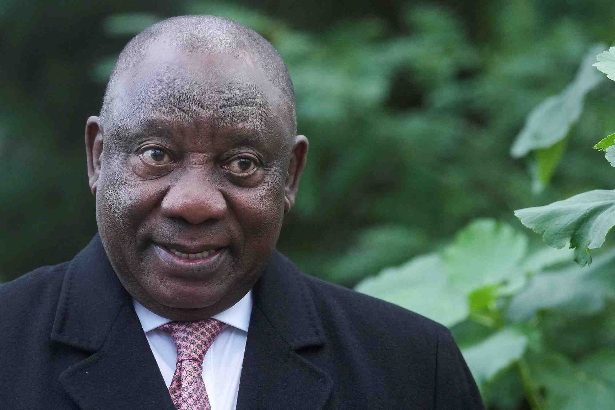 Photo d'archive : le president sud-africain cyril ramaphosa en visite au royaume-uni