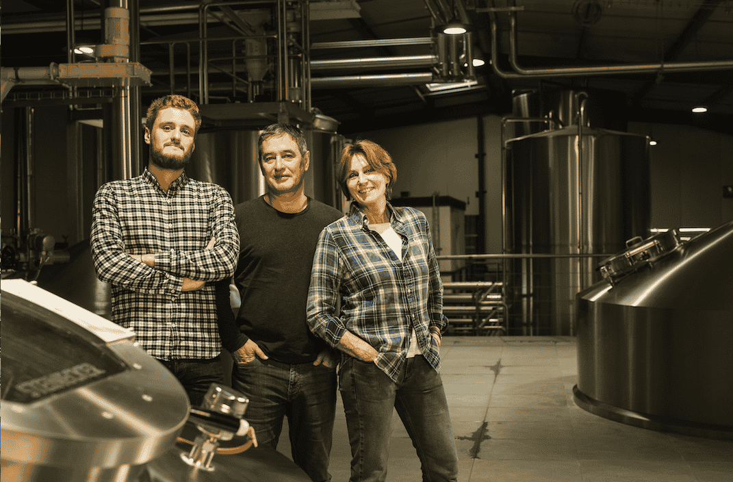 Hugo, Dominique et Armelle Sialelli, fondateurs de la brasserie Pietra.