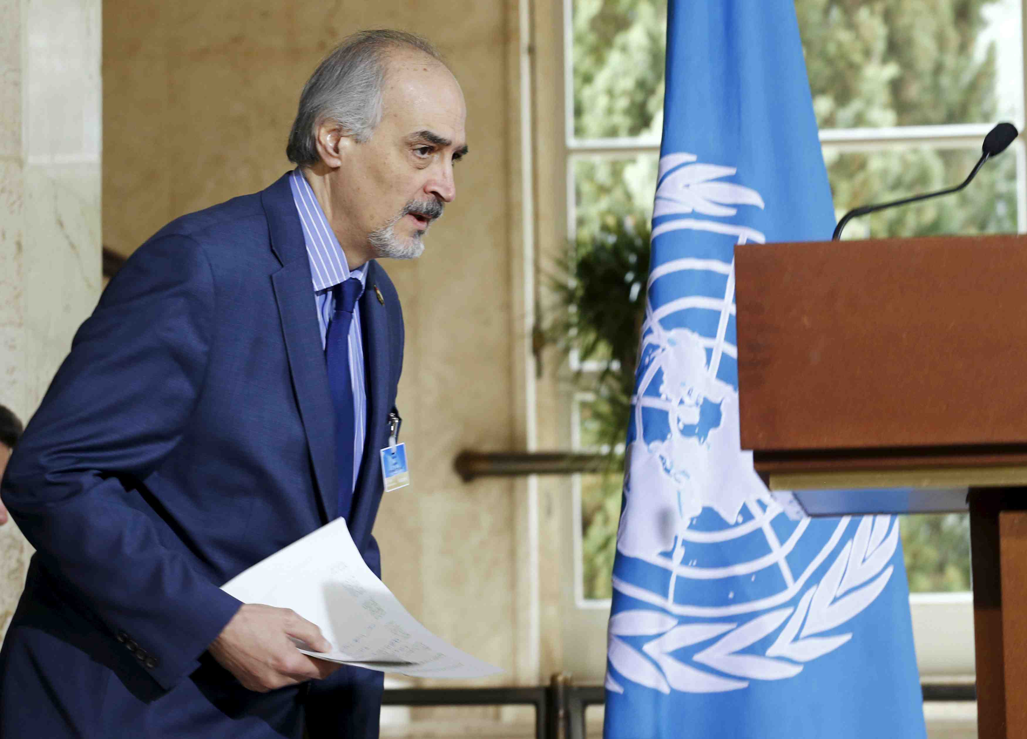 La delegation du gouvernement syrien ne veut pas parler du sort d'assad a geneve