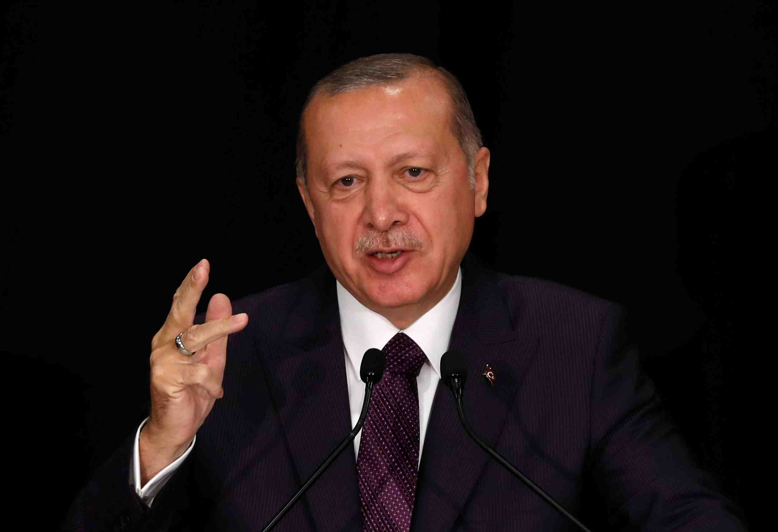 Erdogan veut instaurer des zones de securite a l'est de l'euphrate