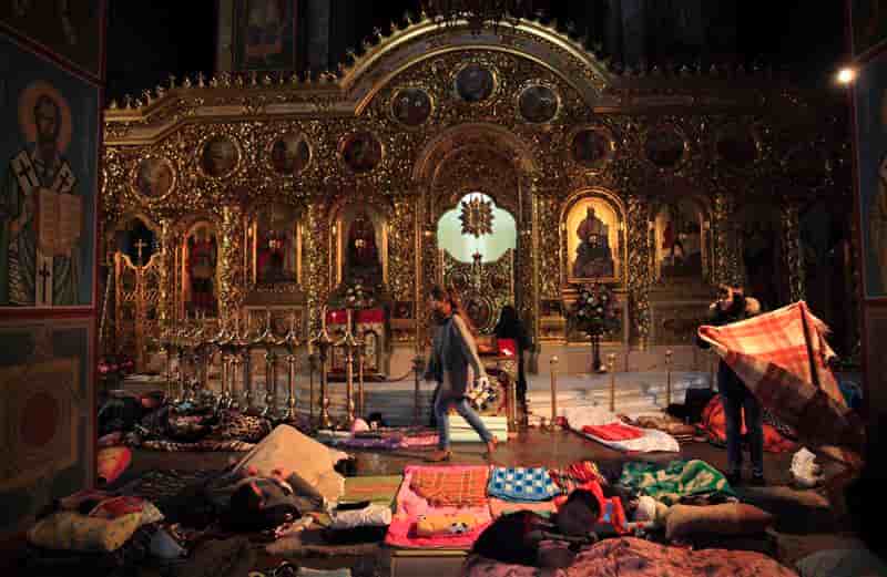 Le monastère Saint-Michel de Kiev, havre pour les manifestants