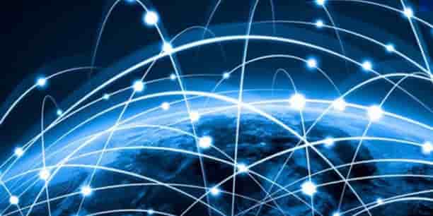 Blockchain, Internet, planète  numérique,
