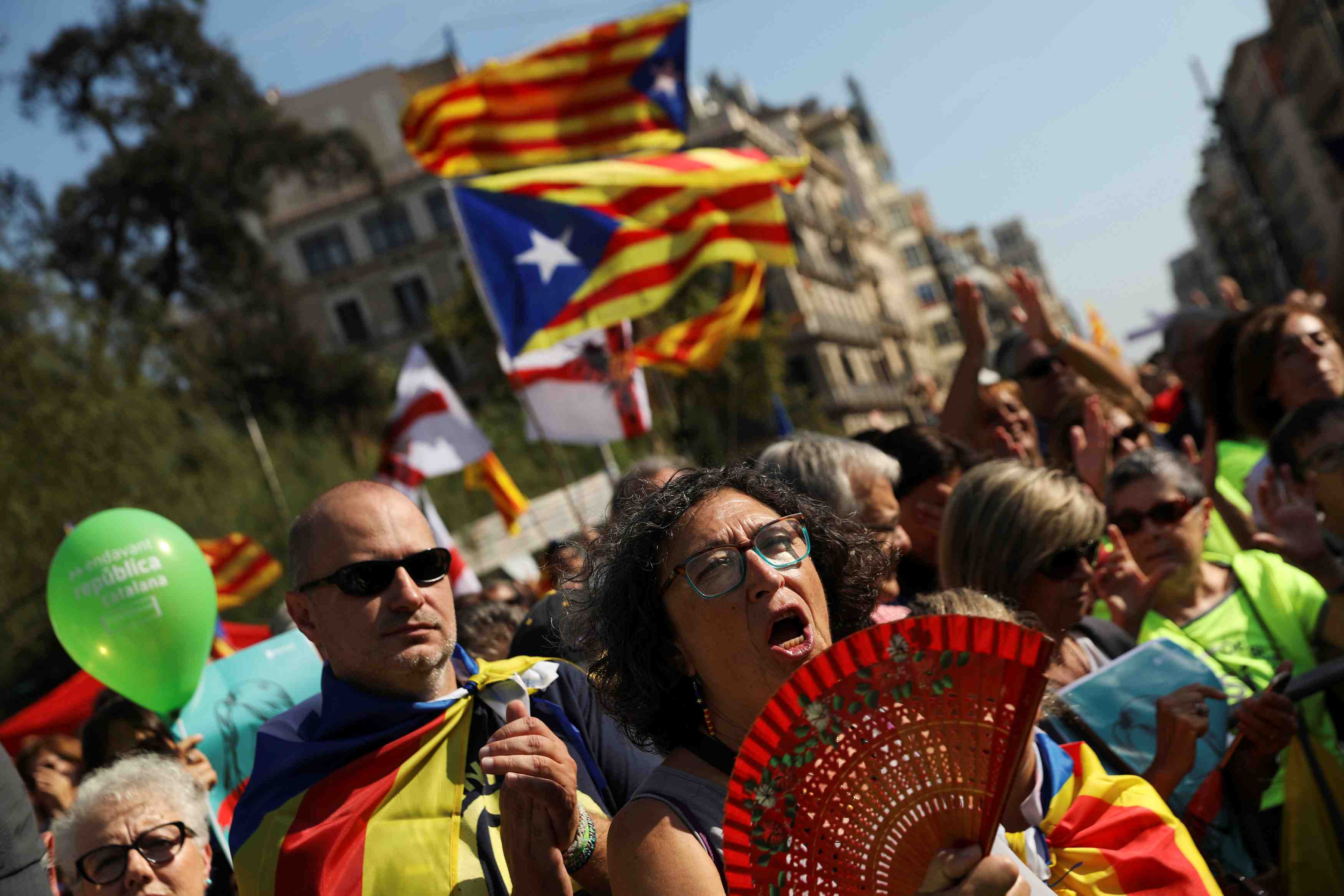 Manifestations en catalogne pour le referendum de dimanche prochain