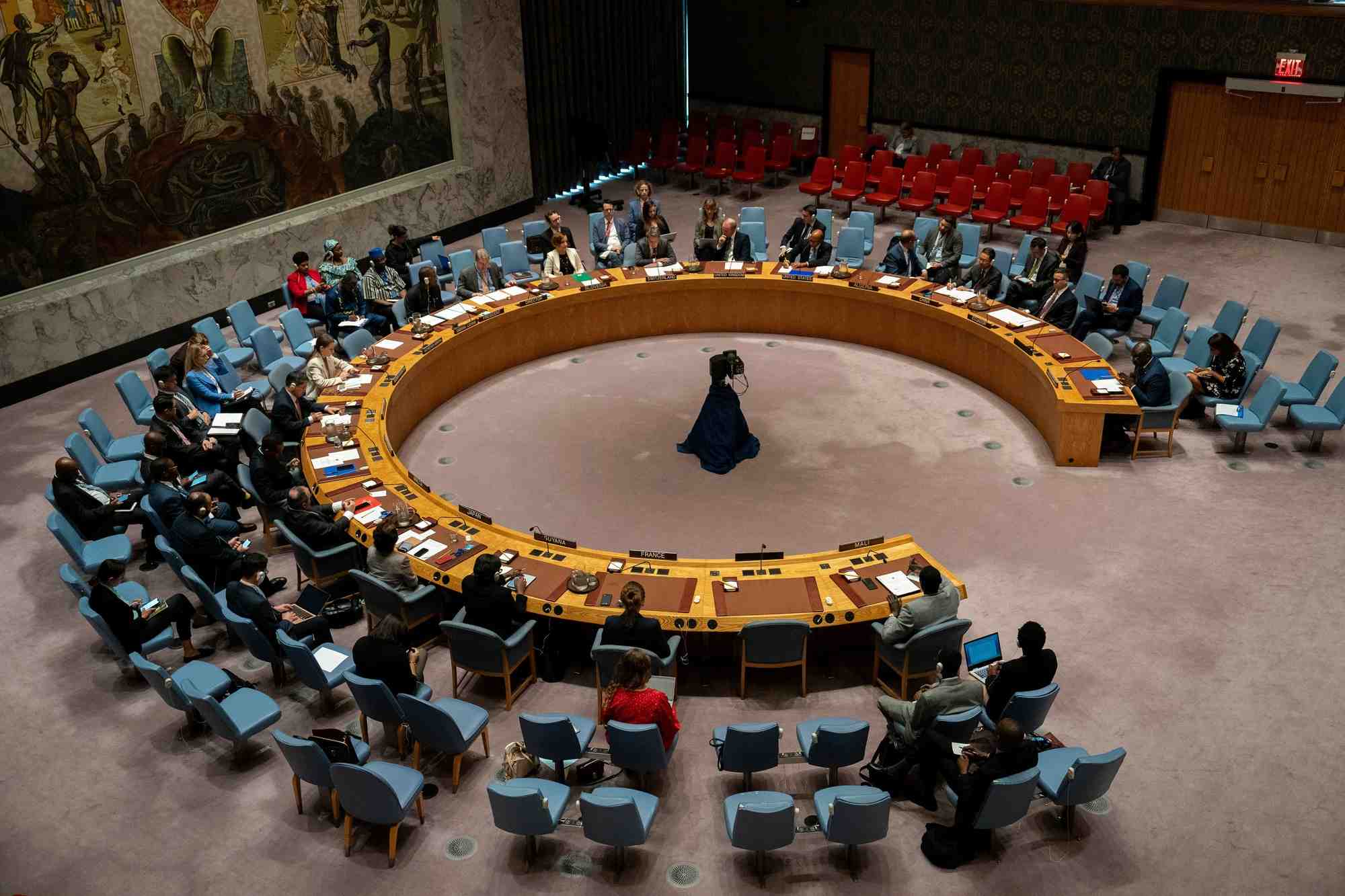 Une reunion au conseil de securite des nations unies