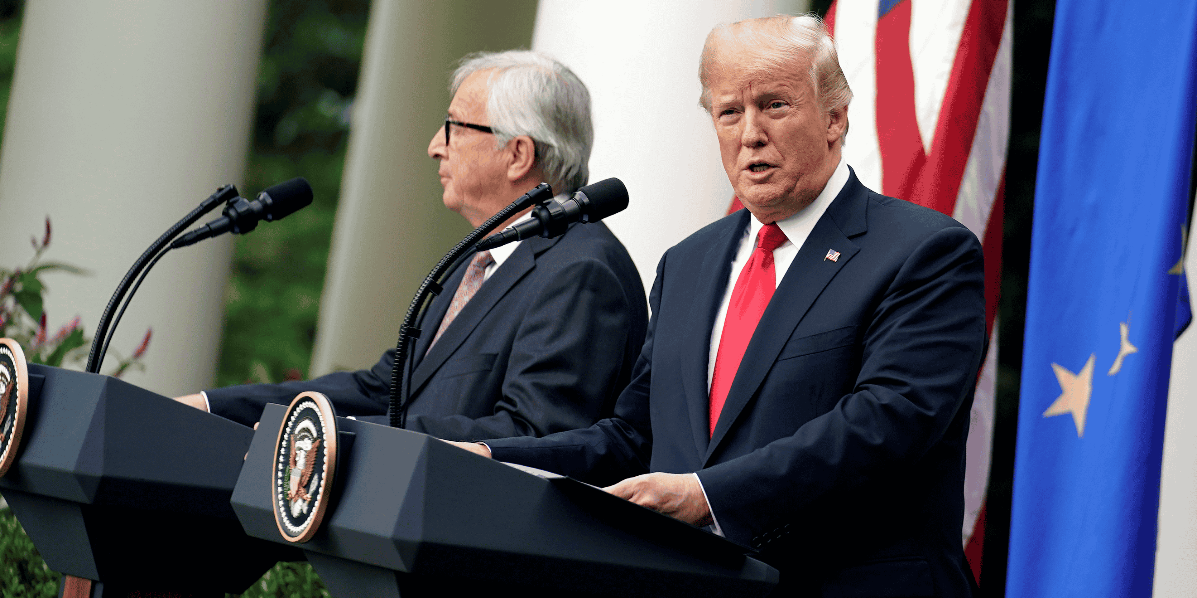 Donald Trump et Jean-Claude Juncker, à la Maison Blanche (le 25 juillet 2018)
