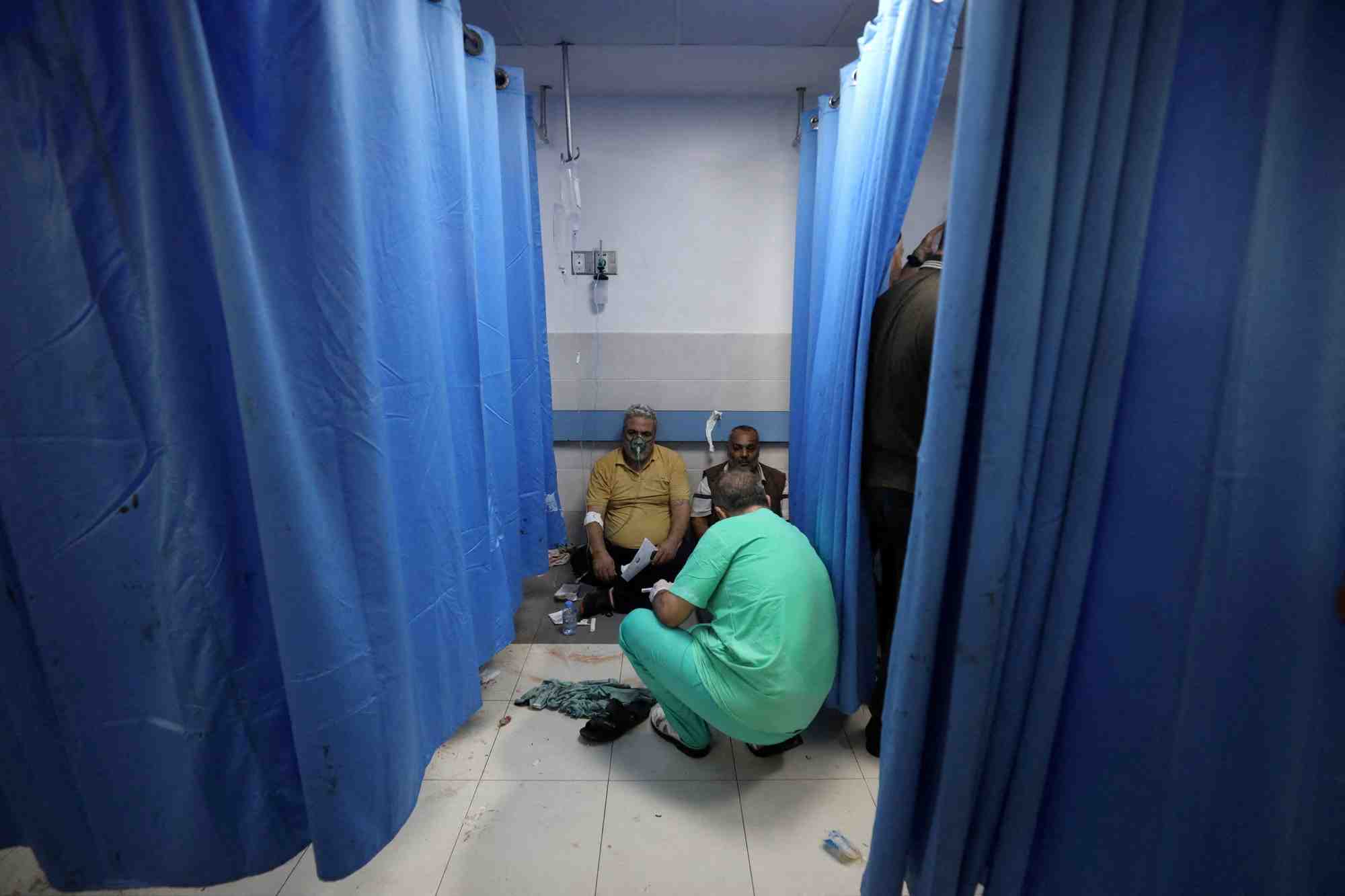 Des patients a l'hopital al shifa de gaza