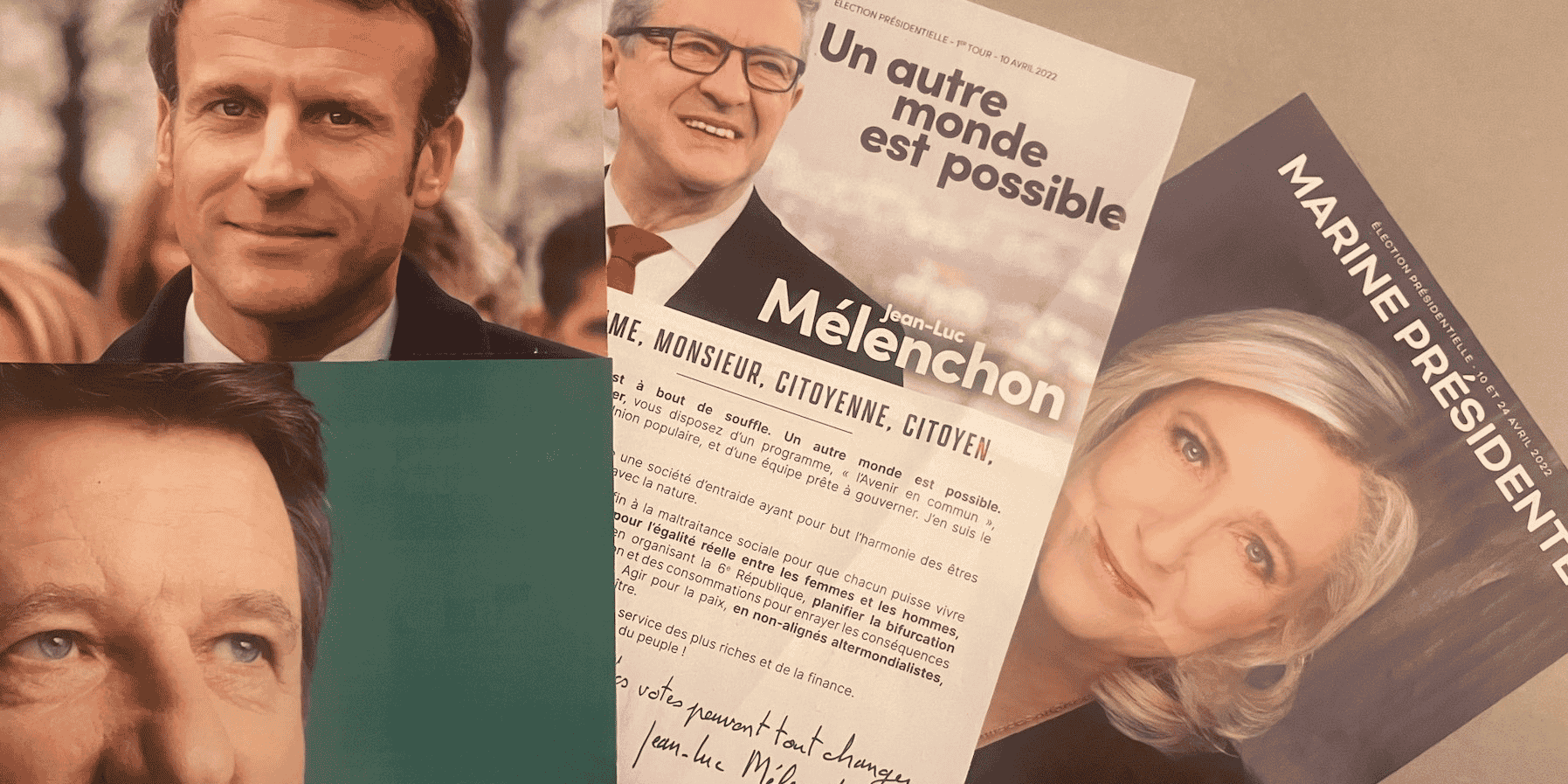affiches Jadot Mélenchon