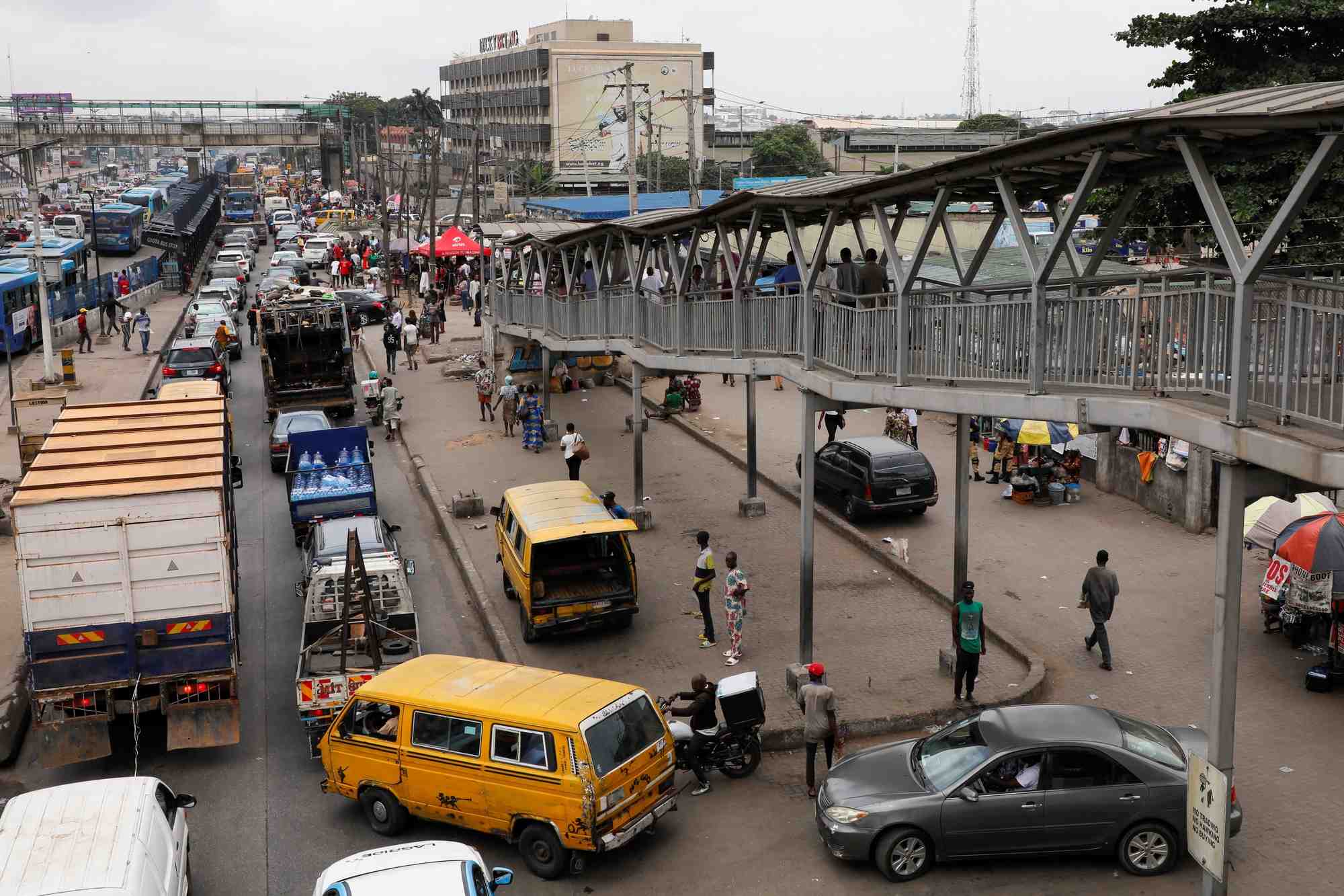 Scene de trafic au nigeria