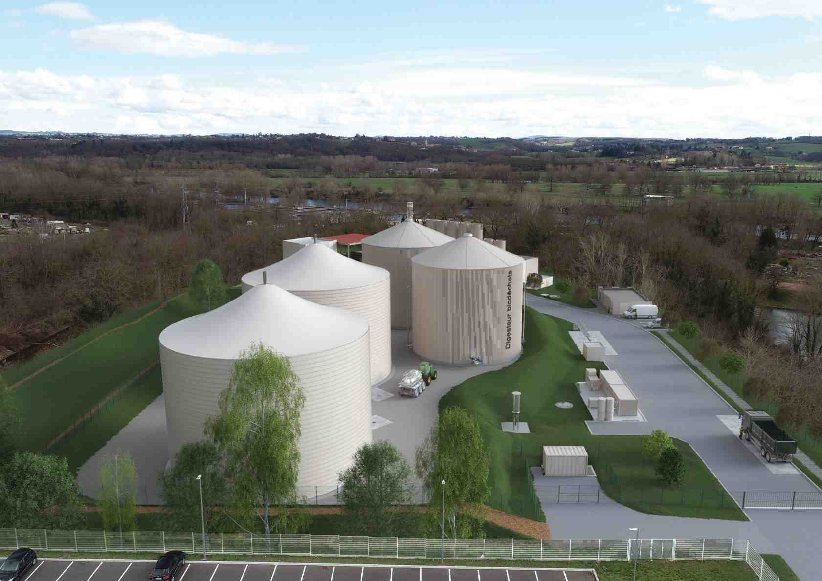 L'agglomération de Roanne s'est équipée de deux unités de méthanisation début janvier, capables de produire 2 millions de mètres cubes de biométhane. Elles fourniront 40 % des besoins énergétiques du papetier voisin, Sofidel.