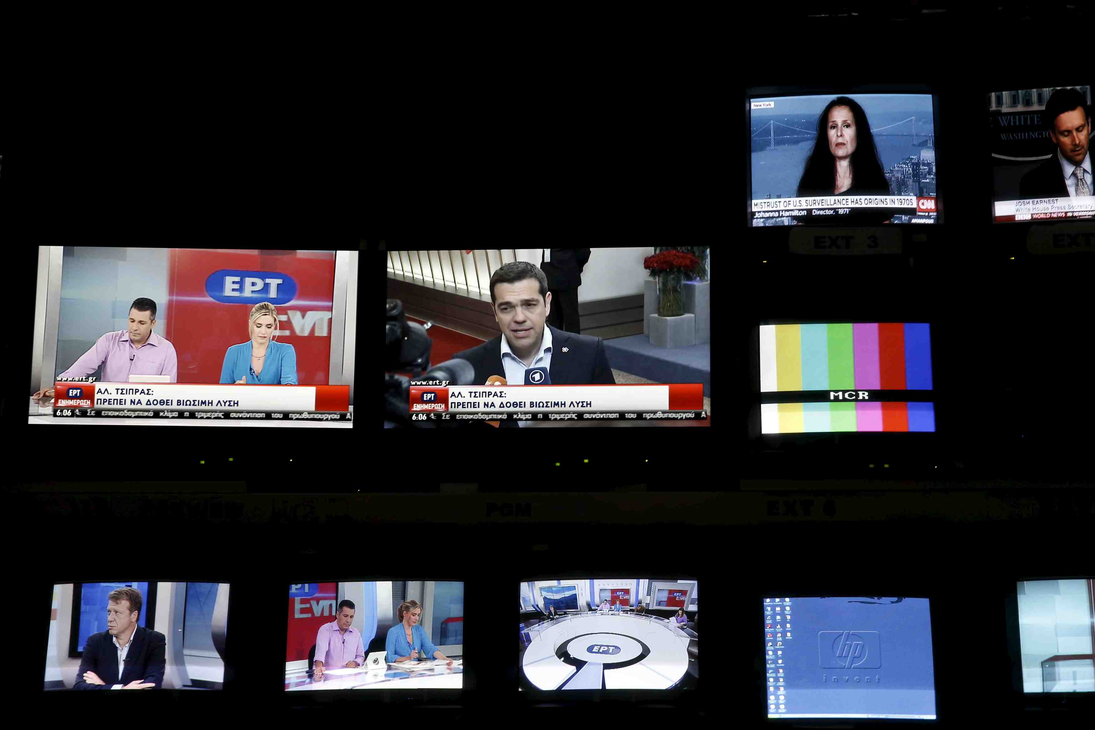 La television publique grecque revient a l'antenne