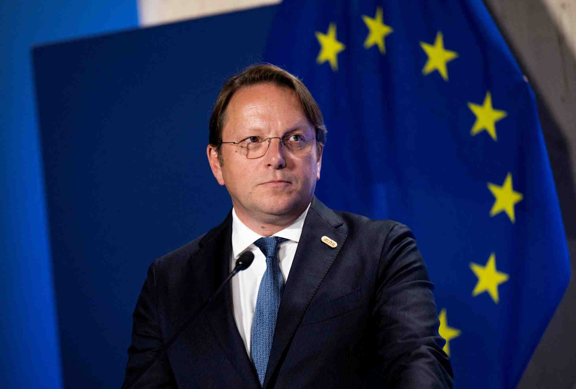 Photo d'archives de oliver varhelyi, le commissaire europeen charge du voisinage et de l'elargissement, a stockholm, en suede