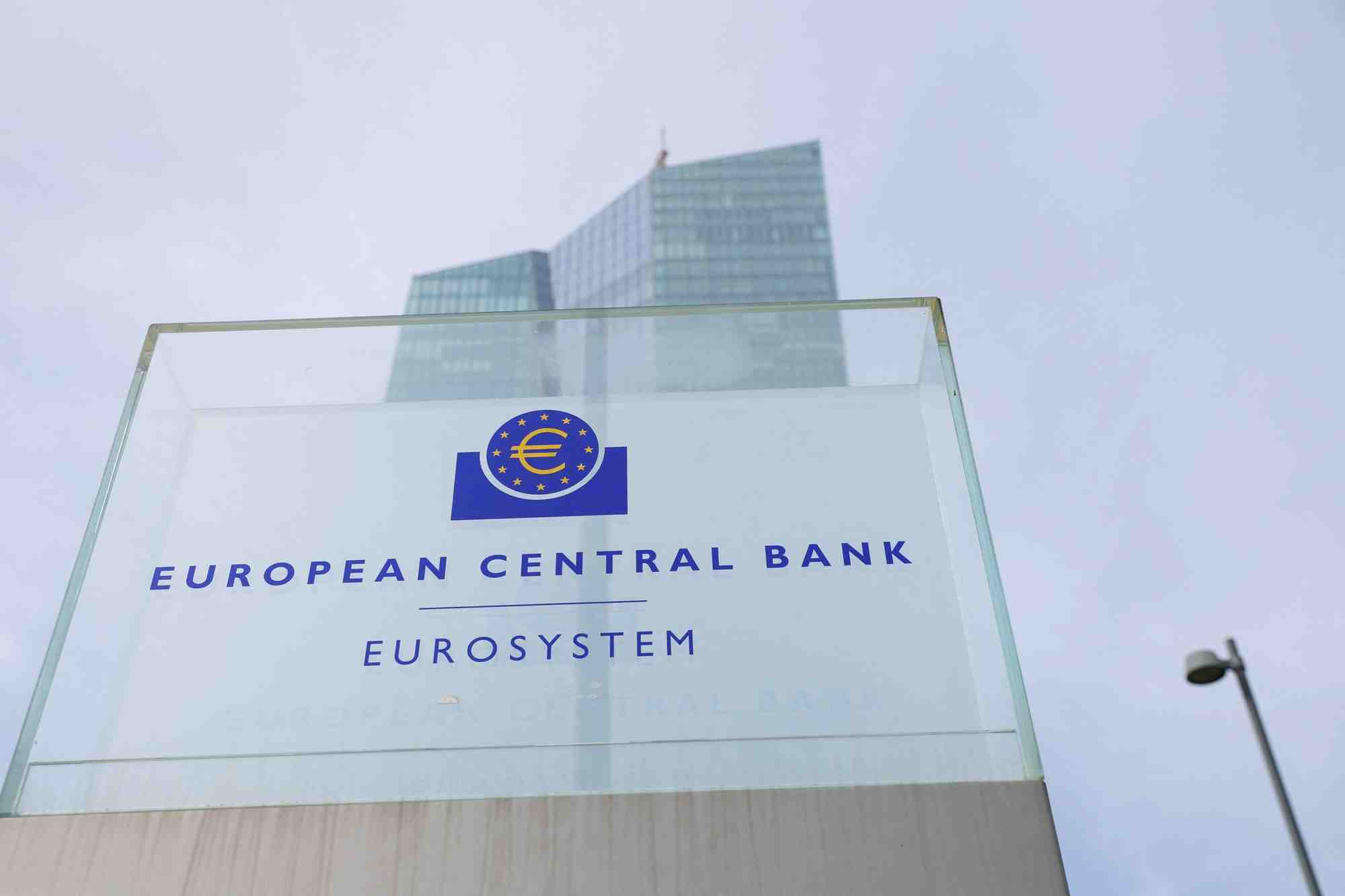 Le siege de la banque centrale europeenne (bce) a francfort, en allemagne