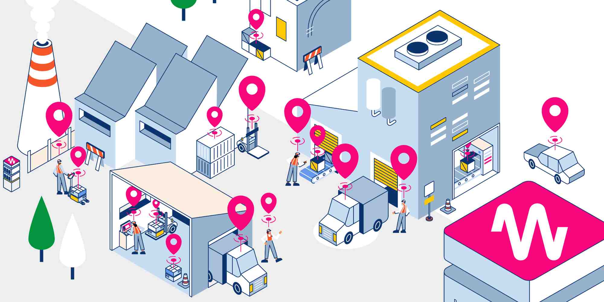 La solution de géolocalisation mise au point par Wheere intègre un algorithme modulant les émissions radios en basse fréquence, avec un signal capable de traverser 50 mètres de murs en béton et couvrant un site d'un kilomètre carré.
