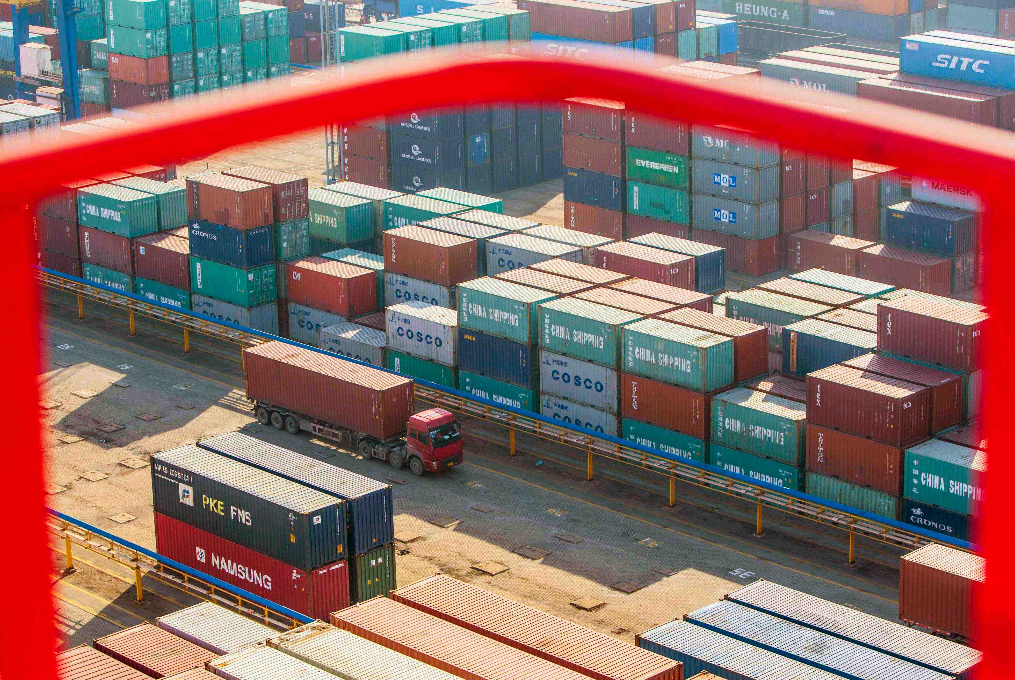 Effondrement des importations chinoises en janvier