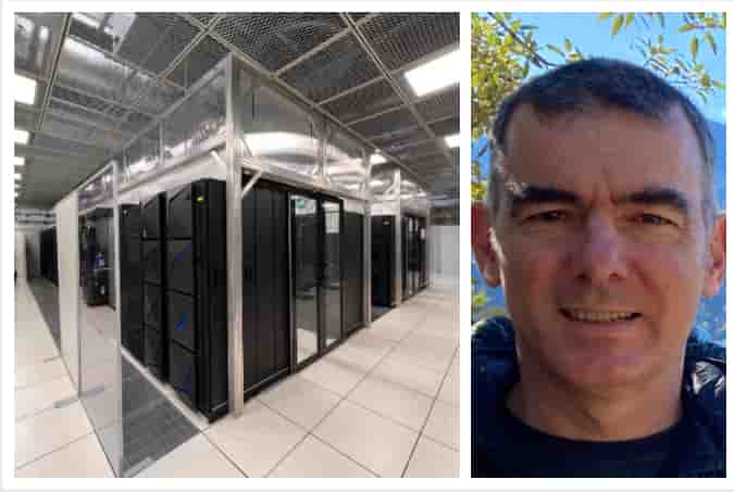 Hubert Lacaze, directeur Tech Sales & Innovation chez IBM à Montpellier qui compte un data-center de 400 m2 environ, qui ne sert pas à la productin mais à des tests, des démonstrations, des preuves de concept; etc.